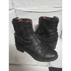 Ariat Heritage  Zip Paddock Boot Women Size 8B 39M Black Leather Style 54401